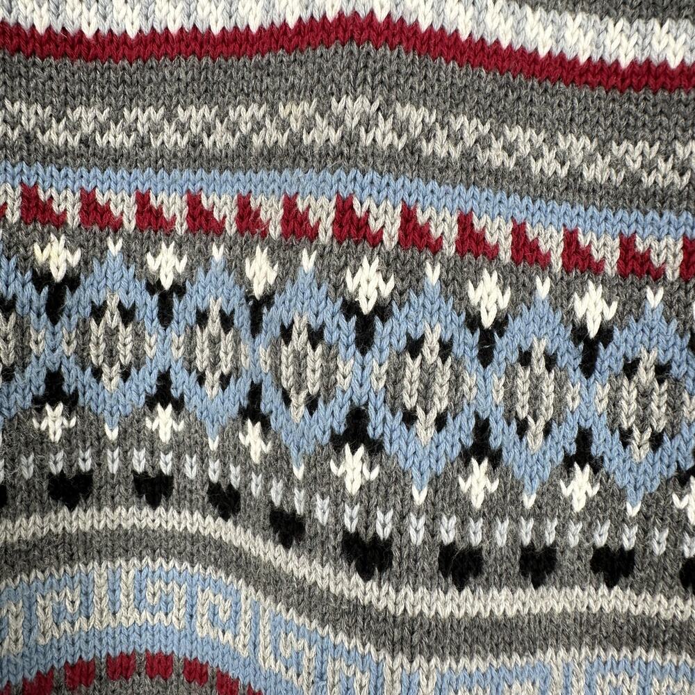 Field Gear Sweater Vest Men XL Zip Front Geometric Pattern Knit Pullover Preppy - Picture 4 of 10